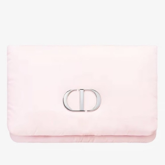 NEW Dior Soft Pink Pillow Clutch Makeup Pouch with Silver Logo and deluxe Jadore - Picture 8 of 8